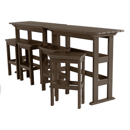 Highwood Usa Lehigh 6pc Bar Height Outdoor Patio Furniture Balcony Set AD-KITBALC201-ACE